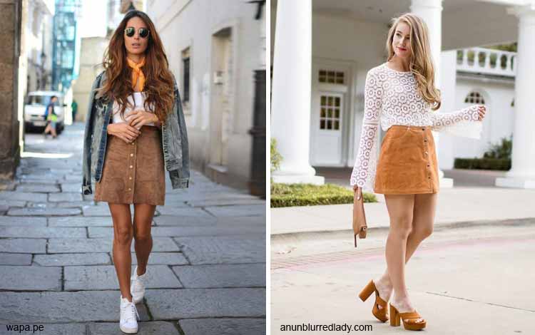 Tampil Fashionable Dengan Rok Mini - Mini camel skirt