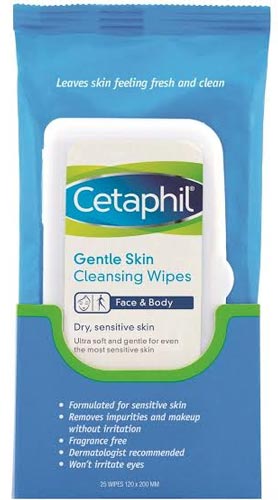 Merek Tisu Basah Terbaik Dan Berkualitas - Cetaphil Gentle Skin Cleansing Wipes Face & Body