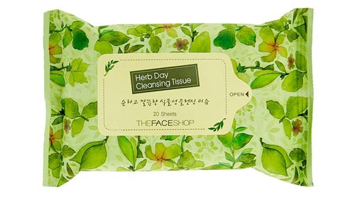 Merek Tisu Basah Terbaik Dan Berkualitas - The Face Shop Herb Day Cleansing Wipes