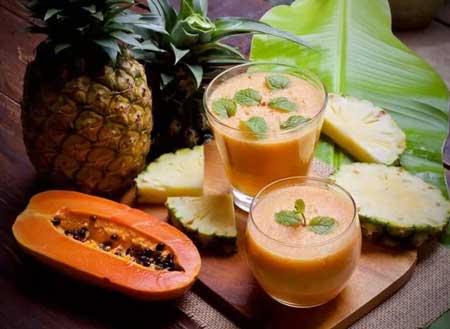 Jus Buah Yang Lezat, Sehat Dan Murah - Jus pepaya campur nanas dan lemon