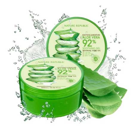 Skincare Terbaik Untuk Mengatasi Wajah Bruntusan - Nature Republic Aloe Vera 92% Soothing Gel