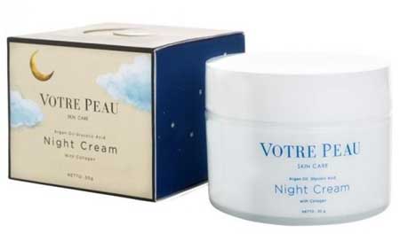 Krim Malam Terbaik Untuk Kulit Berminyak Dan - Votre Peau Collagen Booster Night Cream