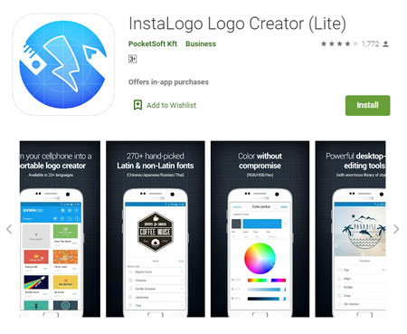 Aplikasi Pembuat Logo Terbaik di Android - Logo Maker - Logo Maker - InstaLogo Logo Creator (Lite)