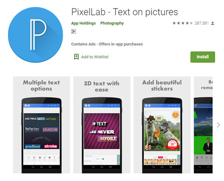 Aplikasi Pembuat Logo Terbaik di Android - PixelLab - Text on pictures