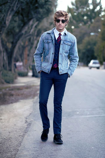 Inspirasi Outfit Jaket Jeans Pria