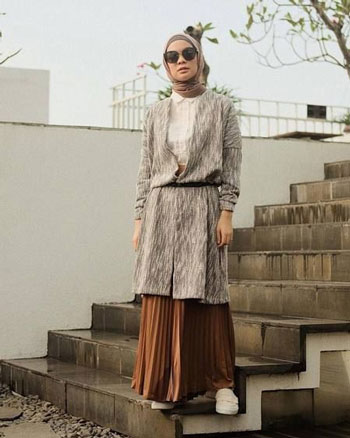 Inspirasi Mix and Match Rok Plisket