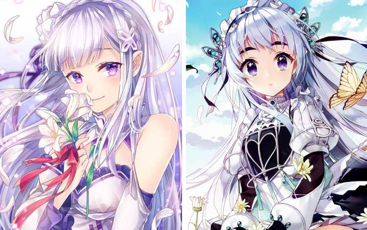 Karakter Anime Wanita Dengan Rambut Putih Abu-abu