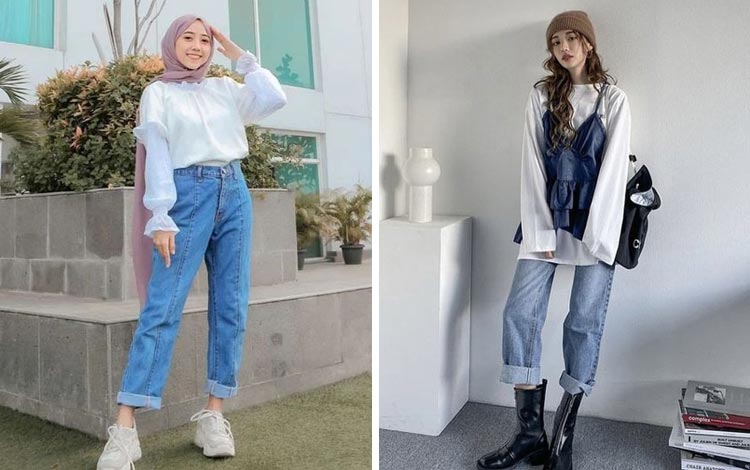 Mix and Match OOTD Celana Boyfriend